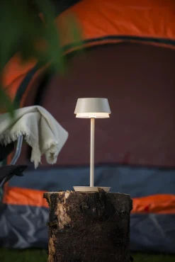 Tischleuchte Lyon sand, 30cm, Konstsmide