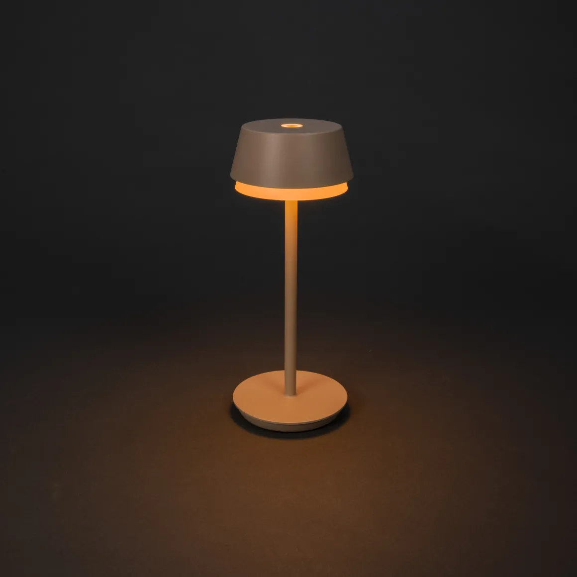 Tischleuchte Lyon sand, 30cm, Konstsmide