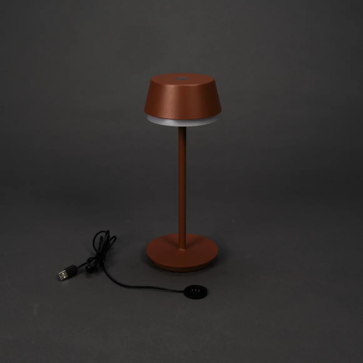 Tischleuchte Lyon terracotta, 30cm, Konstsmide