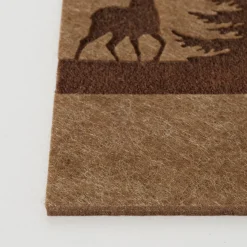 Tischset Hirsch Ludwig, Filzset Hirsche im Wald, braun, 45x35cm, Boltze Home Collections