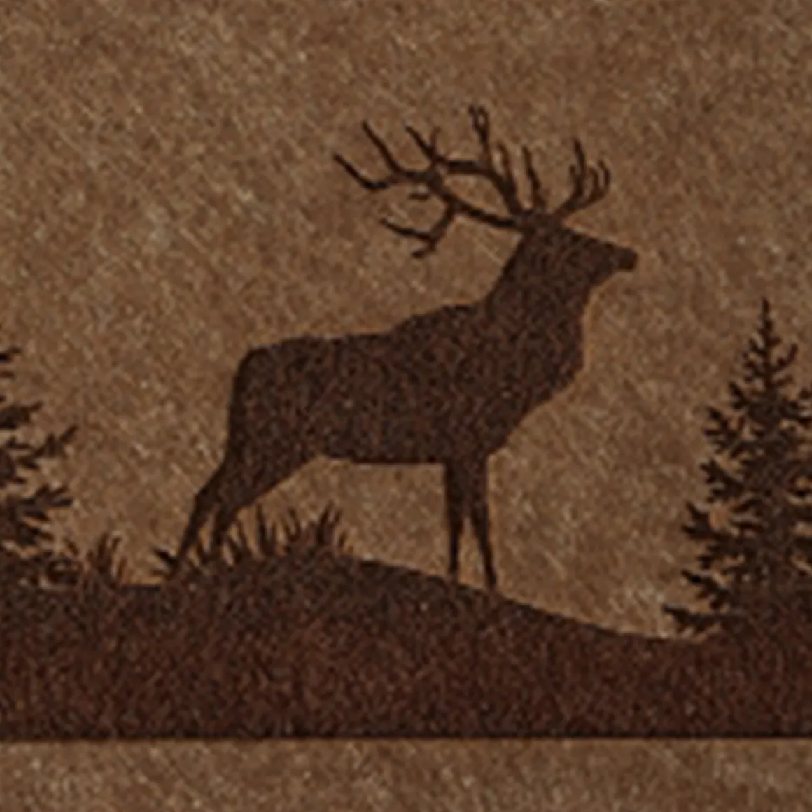 Tischset Hirsch Ludwig, Filzset Hirsche im Wald, braun, 45x35cm, Boltze Home Collections