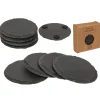 Untersetzer aus Schieferstein, runde Schieferplatten, Set/4, Ø10cm