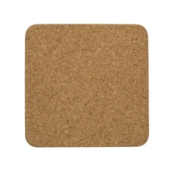Untersetzer Holz, Kaminholz, 10x10cm, Set/6, MDF/Kork, Mars & More