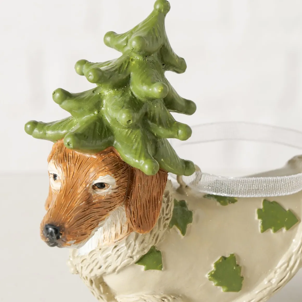 Weihnachtshänger Dackel Xander, Dackel mit Pullover und Tannenbaum-Hut, Boltze Home Collections