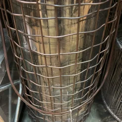 Windlicht Mathilda, Windlicht mit Henkel in Gitteroptik, 30x20cm, Metall-Glas, WMG Grünberger