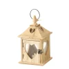 Windlicht Jules mit Herz, Holzlaterne 14x14x24cm, Boltze Home Collections