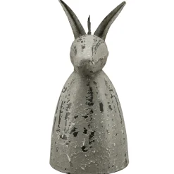 Zaunhocker Bauernhoftier Esel used look, kleiner Metallesel graubraun, 18cm