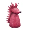 Zaunhocker Tier Igel, Metalligel bordeaux-rot, 12x20cm