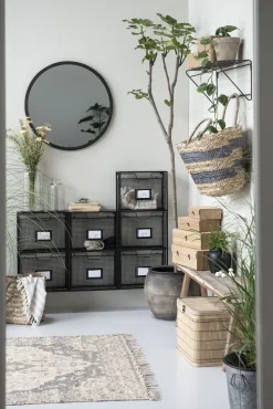 Zeitschriftenhalter mit 2 Fächer für die Wand, Hängekörbe aus Metall, 34x55cm, Ib Laursen