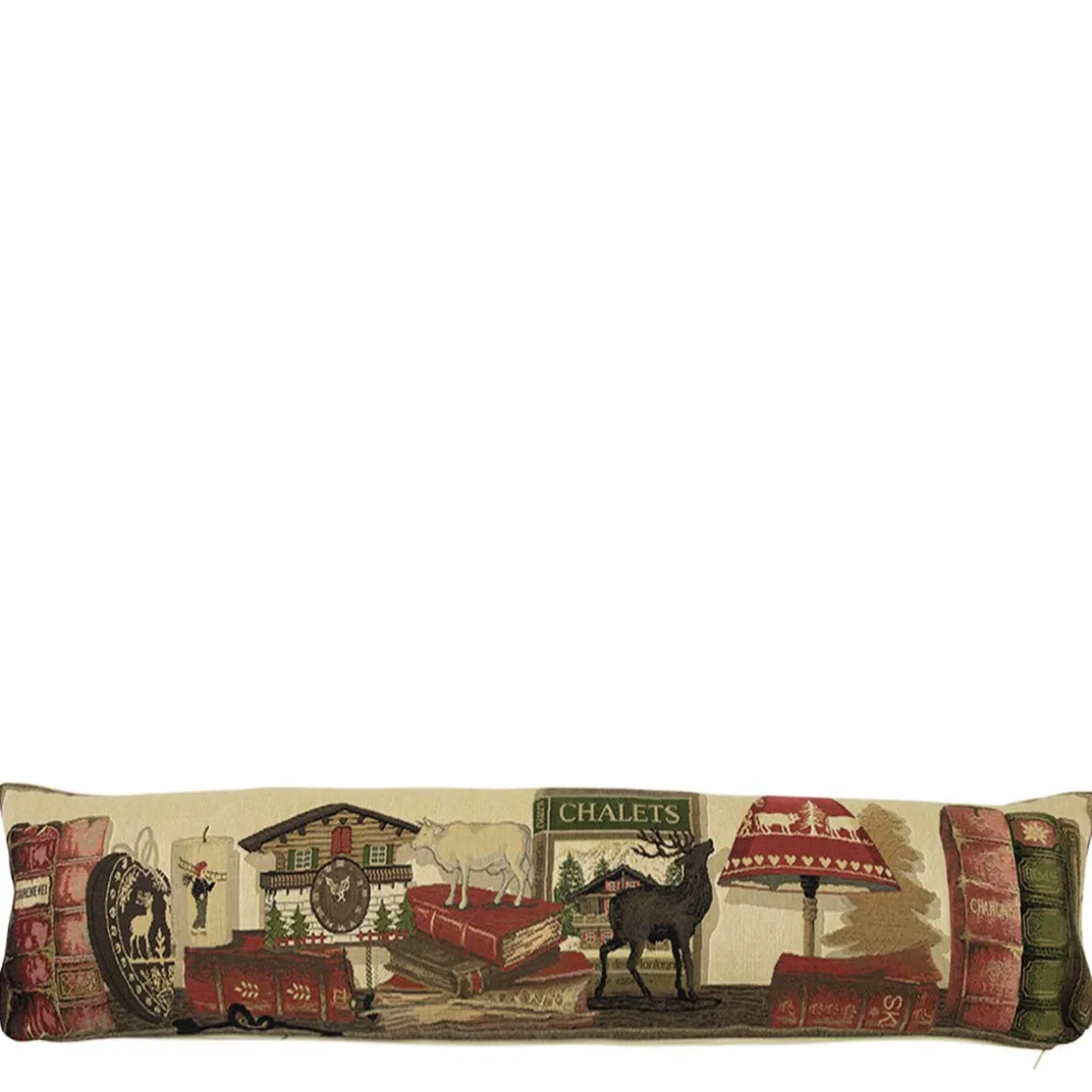 Zugluftstopper Winter Heimat, Hirsch und Kuh, 20x90cm, Gobelin, Mars & More